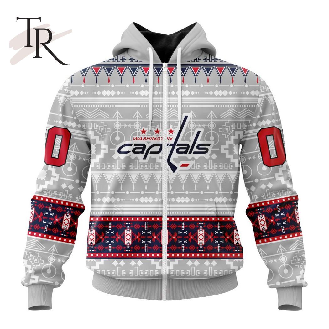 New 2025 NEW] ized NHL Washington Capitals Special Native Design Custom Hoodie - Image 2